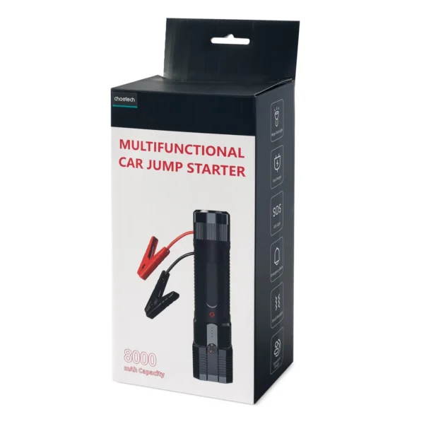 Choetech Jump Starter with Powerbank 8000mAh - LED Flashlight (TC0016) - Blackeng