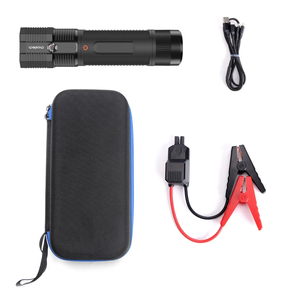 Choetech Jump Starter with Powerbank 8000mAh - LED Flashlight (TC0016) - Blackeng