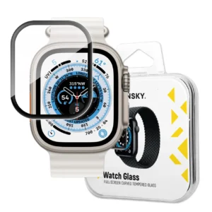 Wozinsky Full Glue Tempered Glass tempered glass for Apple Watch 49mm 9H full screen with black frameeng