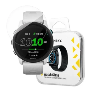 Wozinsky Full Glue Tempered Glass Tempered Glass For Garmin Forerunner 745 9H Full Screen Full Cover With Black Frameeng