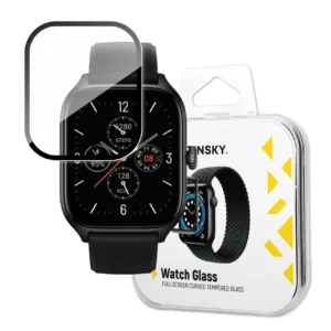 Wozinsky Full Glue Tempered Glass Tempered Glass For Xiaomi Amazfit GTS 4 9H Full Screen Cover With Black Frameeng