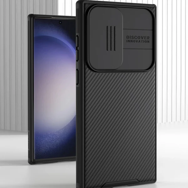 Nillkin CamShield Pro Magnetic Case Case for Samsung Galaxy S23 Ultra Magnetic MagSafe with Camera Protector Blackeng