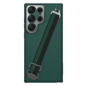Nillkin Strap Case Case for Samsung Galaxy S23 Ultra Armored Cover with Wrist Strap Greeneng