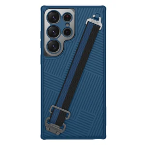 Nillkin Strap Case Case for Samsung Galaxy S23 Ultra Armored Cover with Hand Strap Blueeng