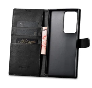 iCarer Wallet Case for Samsung Galaxy S23 Ultra leather case wallet blackeng