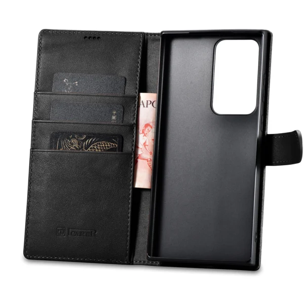 iCarer Wallet Case for Samsung Galaxy S23 Ultra leather case wallet blackeng
