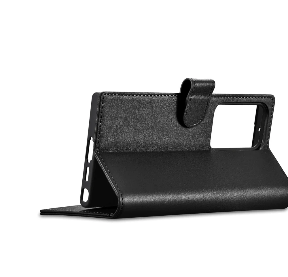 iCarer Wallet Case for Samsung Galaxy S23 Ultra leather case wallet blackeng