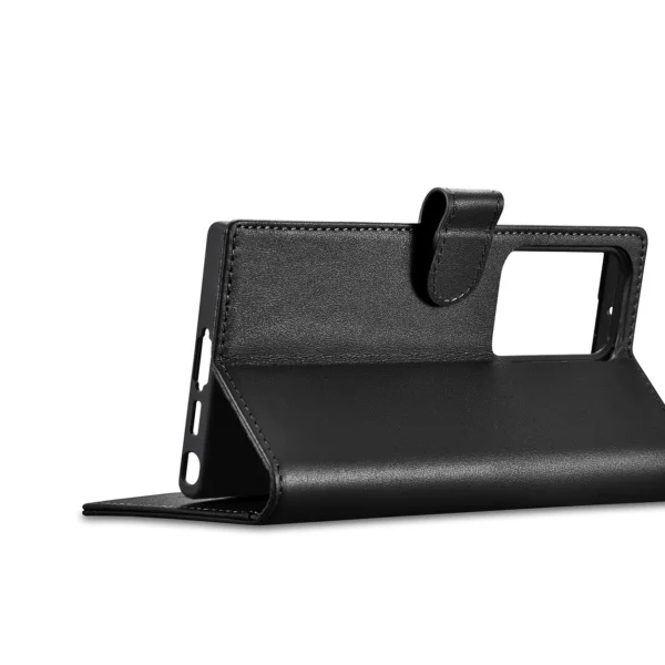 iCarer Wallet Case for Samsung Galaxy S23 Ultra leather case wallet blackeng
