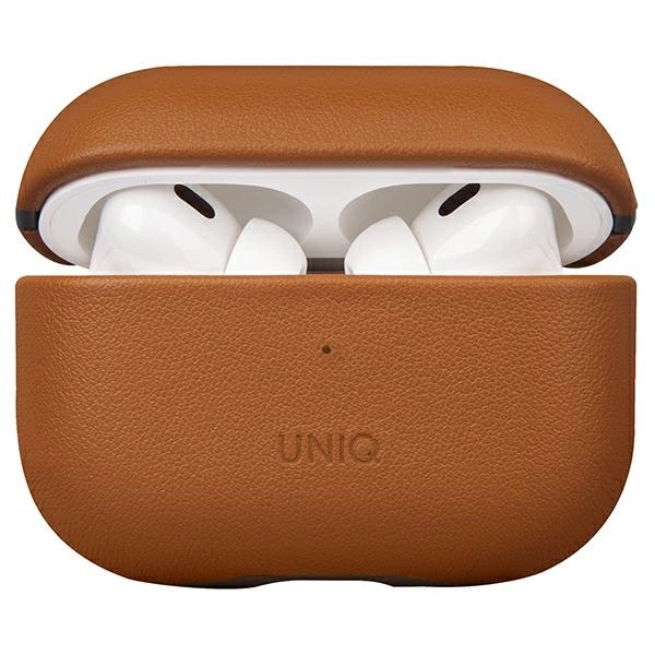 Uniq Terra Genuine Leather case for AirPods Pro 2 - browneng