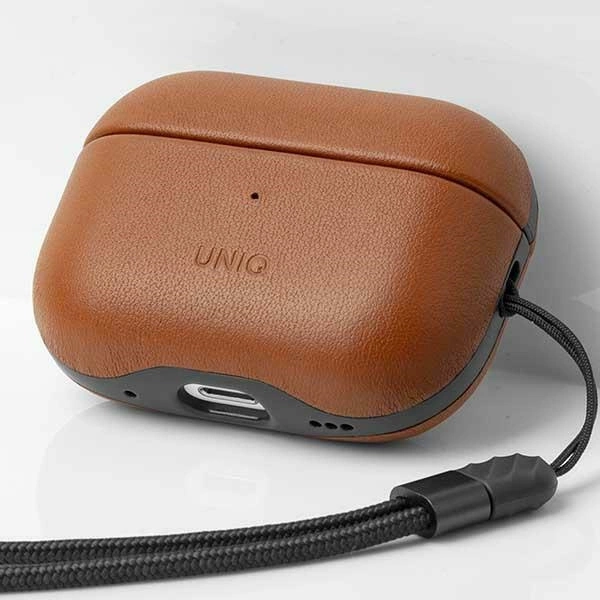 Uniq Terra Genuine Leather case for AirPods Pro 2 - browneng