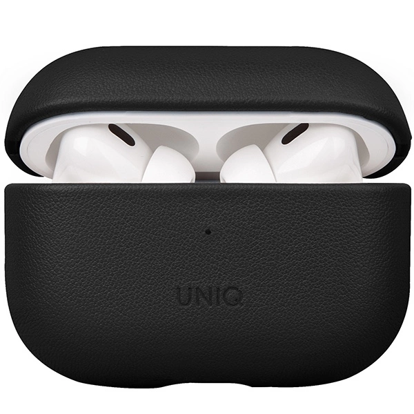 Uniq Terra Genuine Leather case for AirPods Pro 2 - blackeng
