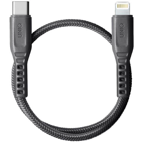Uniq Flex USB-C / Lightning 18W nylon cable 30 cm - grayeng