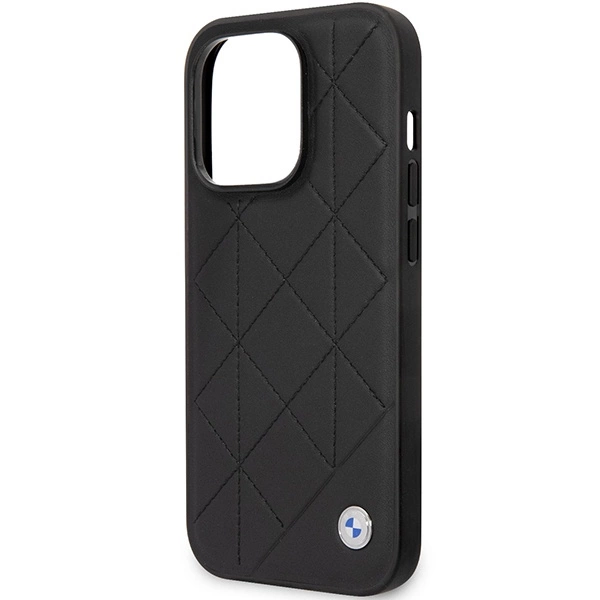 Case BMW BMHCP14L22RQDK iPhone 14 Pro 6.1" black/black Leather Quiltedeng