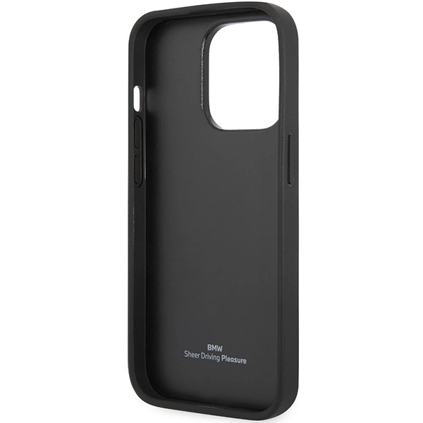 Case BMW BMHCP14L22RQDK iPhone 14 Pro 6.1" black/black Leather Quiltedeng