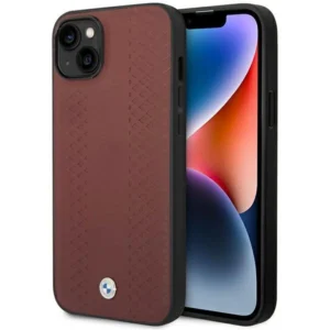 Case BMW BMHCP14S22RFGR iPhone 14 6.1" Burgundy/burgundy Leather Diamond Patterneng