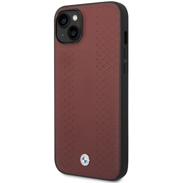 Case BMW BMHCP14S22RFGR iPhone 14 6.1" Burgundy/burgundy Leather Diamond Patterneng
