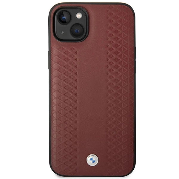 Case BMW BMHCP14S22RFGR iPhone 14 6.1" Burgundy/burgundy Leather Diamond Patterneng