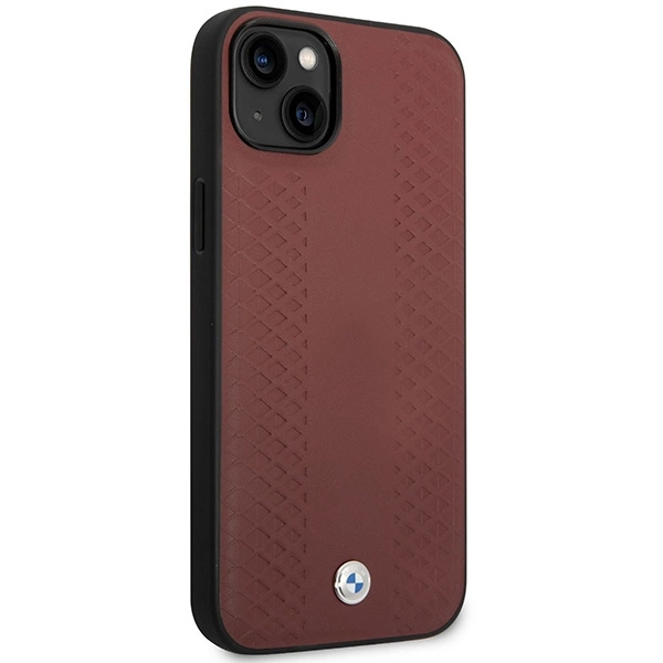 Case BMW BMHCP14S22RFGR iPhone 14 6.1" Burgundy/burgundy Leather Diamond Patterneng