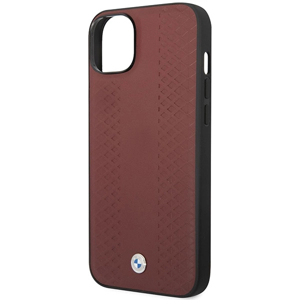 Case BMW BMHCP14S22RFGR iPhone 14 6.1" Burgundy/burgundy Leather Diamond Patterneng