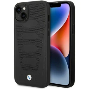 Case BMW BMHCP14S22RPSK iPhone 14 6.1" black/black Leather Seats Patterneng