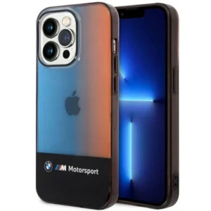 BMW Half Tricolor Case for iPhone 14 Pro Max 6.7" - Blackeng