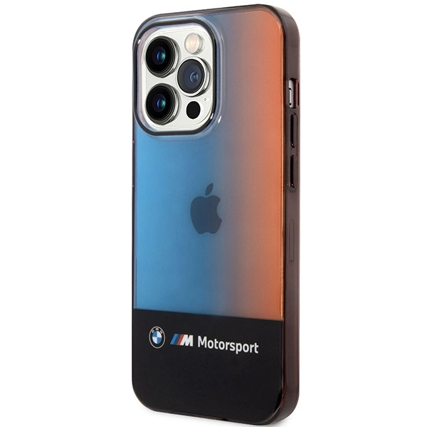 BMW Half Tricolor Case for iPhone 14 Pro Max 6.7" - Blackeng