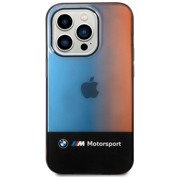 BMW Half Tricolor Case for iPhone 14 Pro Max 6.7" - Blackeng