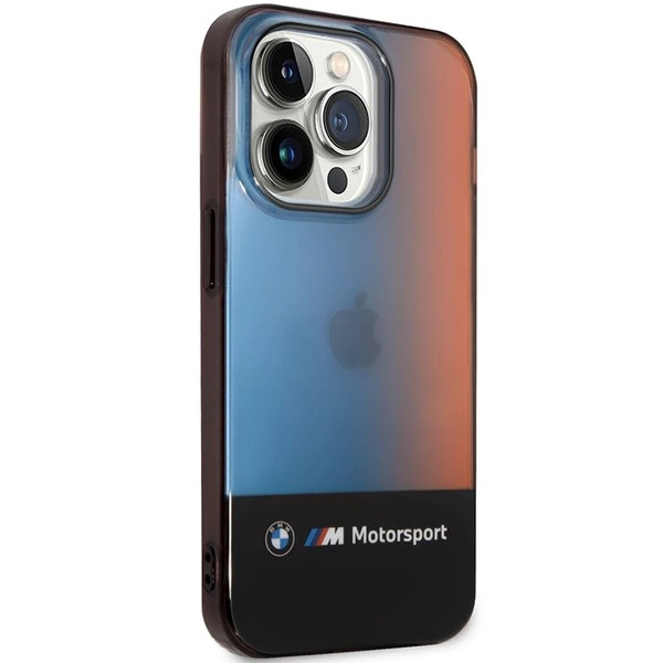 BMW Half Tricolor Case for iPhone 14 Pro Max 6.7" - Blackeng