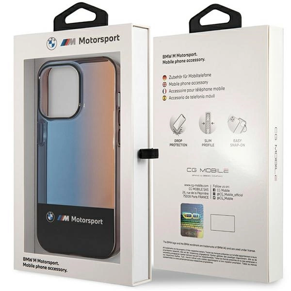 BMW Half Tricolor Case for iPhone 14 Pro Max 6.7" - Blackeng