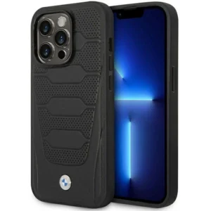 Case BMW BMHMP14L22RPSK iPhone 14 Pro 6.1" black/black Leather Seats Pattern MagSafeeng