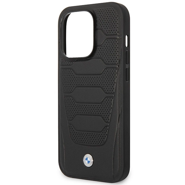 Case BMW BMHMP14L22RPSK iPhone 14 Pro 6.1" black/black Leather Seats Pattern MagSafeeng