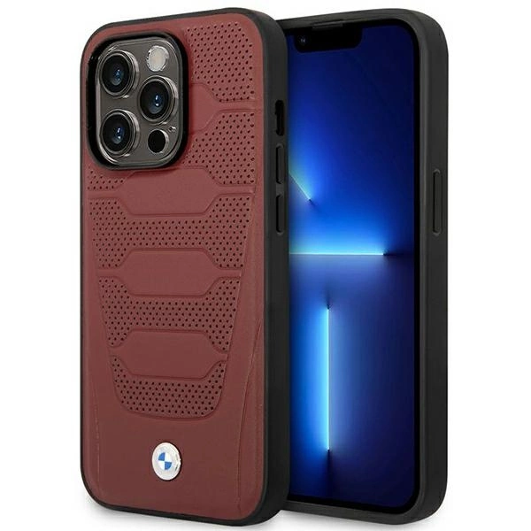 Case BMW BMHMP14L22RPSR iPhone 14 Pro 6.1" Burgundy/burgundy Leather Seats Pattern MagSafeeng