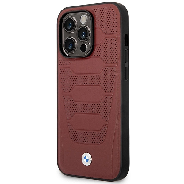 Case BMW BMHMP14L22RPSR iPhone 14 Pro 6.1" Burgundy/burgundy Leather Seats Pattern MagSafeeng