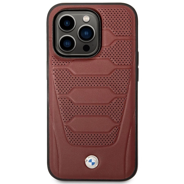 Case BMW BMHMP14L22RPSR iPhone 14 Pro 6.1" Burgundy/burgundy Leather Seats Pattern MagSafeeng