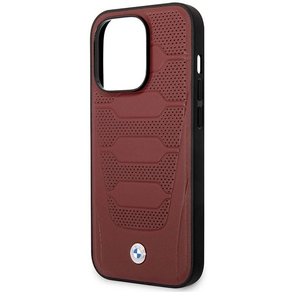 Case BMW BMHMP14L22RPSR iPhone 14 Pro 6.1" Burgundy/burgundy Leather Seats Pattern MagSafeeng