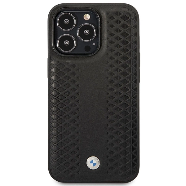 Case BMW BMHMP14X22RFGK iPhone 14 Pro Max 6.7" black/black Leather Diamond Pattern MagSafeeng