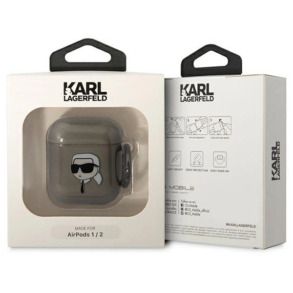Karl Lagerfeld KLA2HNIKTCK AirPods 1/2 cover black/black Karl`s Headeng