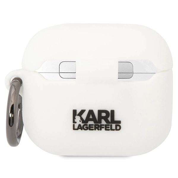 Karl Lagerfeld KLACA3SILKCW AirPods 3 cover white/white Silicone Karl & Choupetteeng