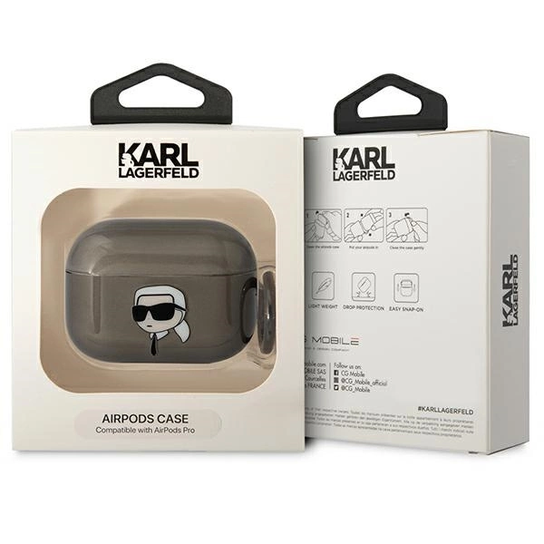 Karl Lagerfeld KLAPHNIKTCK AirPods Pro cover black/black Karl's Headeng