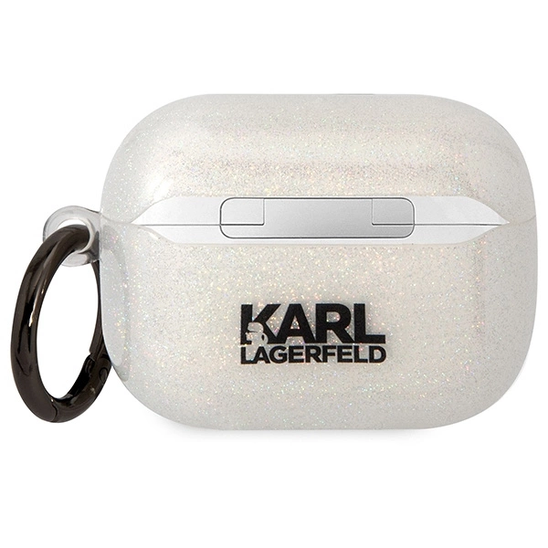 Karl Lagerfeld KLAPHNKCTGT Airpods Pro cover transparent Gliter Karl&Choupetteeng