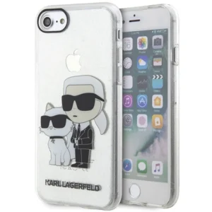 Karl Lagerfeld KLHCI8HNKCTGT iPhone 7/8/ SE 2020 / SE 2022 transparent hardcase Gliter Karl&Choupetteeng