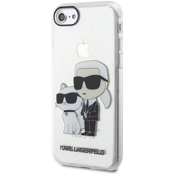 Karl Lagerfeld KLHCI8HNKCTGT iPhone 7/8/ SE 2020 / SE 2022 transparent hardcase Gliter Karl&Choupetteeng