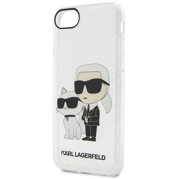 Karl Lagerfeld KLHCI8HNKCTGT iPhone 7/8/ SE 2020 / SE 2022 transparent hardcase Gliter Karl&Choupetteeng