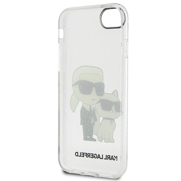 Karl Lagerfeld KLHCI8HNKCTGT iPhone 7/8/ SE 2020 / SE 2022 transparent hardcase Gliter Karl&Choupetteeng