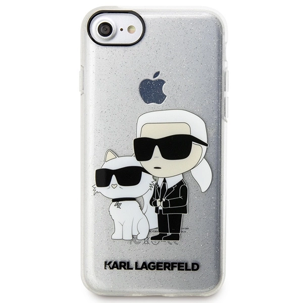 Karl Lagerfeld KLHCI8HNKCTGT iPhone 7/8/ SE 2020 / SE 2022 transparent hardcase Gliter Karl&Choupetteeng