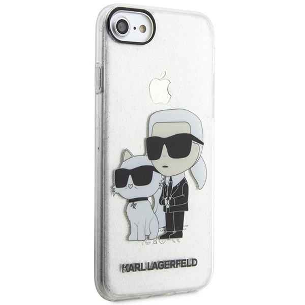 Karl Lagerfeld KLHCI8HNKCTGT iPhone 7/8/ SE 2020 / SE 2022 transparent hardcase Gliter Karl&Choupetteeng