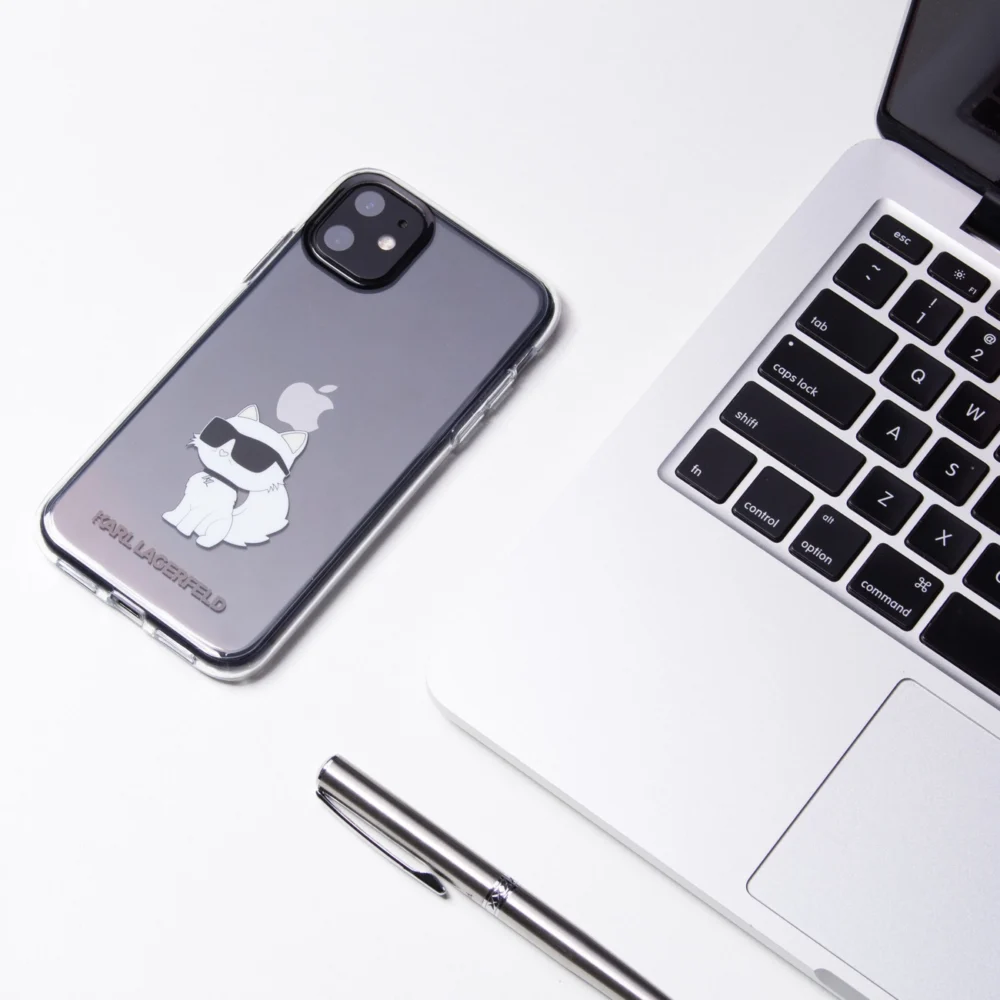 Karl Lagerfeld case for iPhone 11 / XR from the Ikonik Choupette series - transparenteng