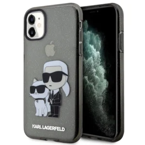 Karl Lagerfeld KLHCN61HNKCTGK iPhone 11 / Xr 6.1" black/black hardcase Gliter Karl&Choupetteeng