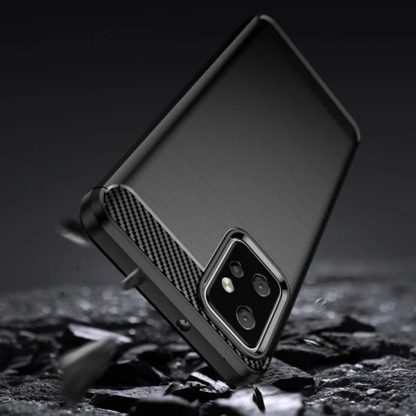 Carbon Case for Motorola Moto G Power 2023 flexible silicone carbon cover blackeng