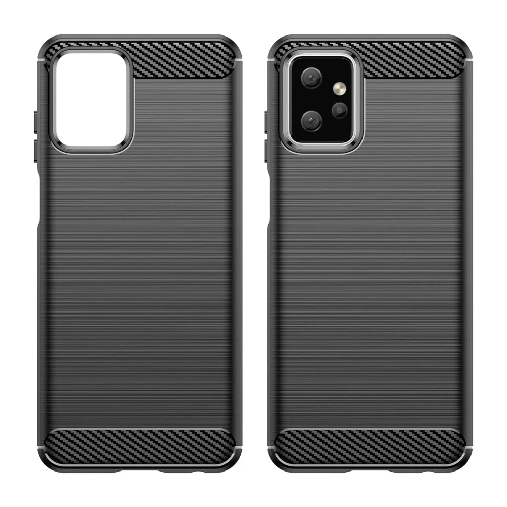 Carbon Case for Motorola Moto G Power 2023 flexible silicone carbon cover blackeng
